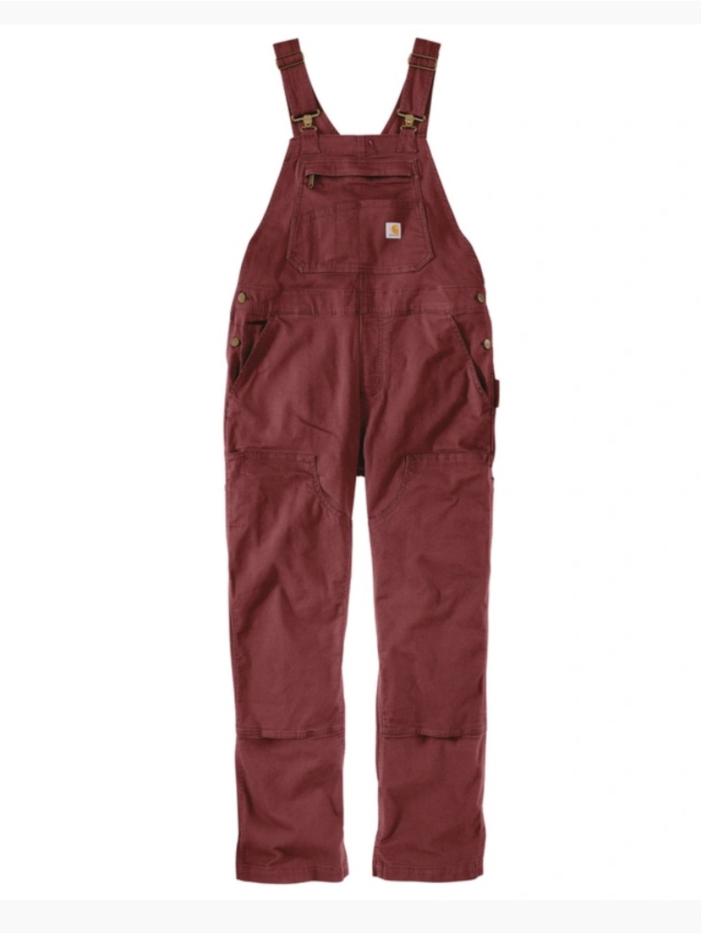 CARHARTT WOMEN'S RUGGED FLEX LOOSE FIT CANVAS BIB OVERALL - SABLE